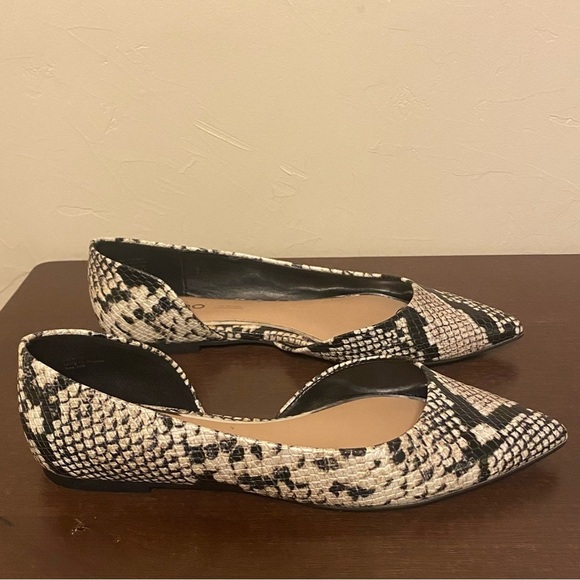 Aldo Snakeskin Flat Loafer Shoe Size 7 Pointy Toe Slip On Casual - Picture 6 of 10